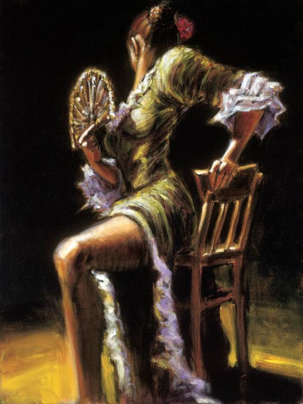 Fabian Perez FLAMENCO DANCER II with fan